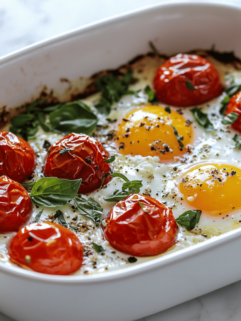 Elevate Your Morning with Baked Feta Eggs and Cherry Tomatoes
