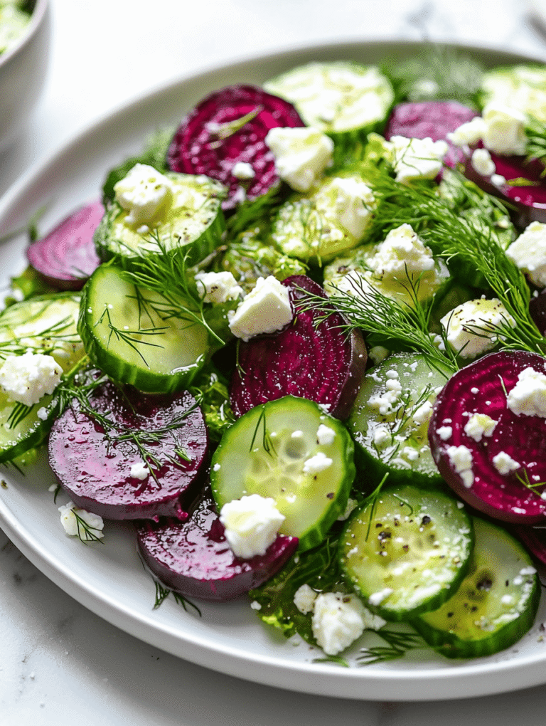 Vivid Beet Salad with Feta, Cucumbers & Fresh Dill: A Spring Revival