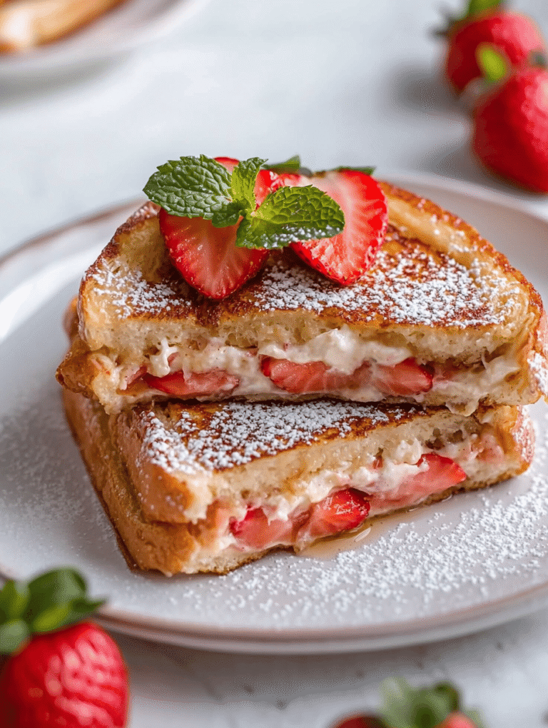 Sweet Sunrise: Strawberry Cream Cheese Stuffed French Toast That Awakens Your Senses
