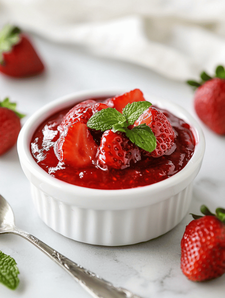 Transform Your Desserts with Homemade Strawberry Coulis