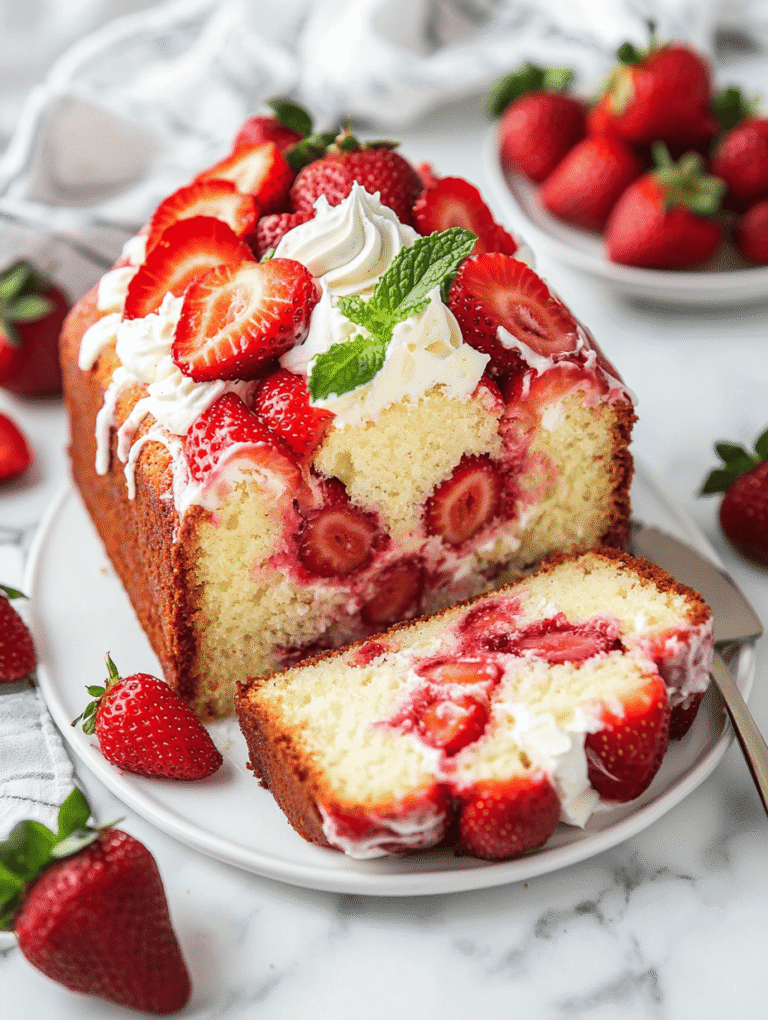 Unveiling the Charm of Strawberry Cheesecake Pound Cake: A Retro Twist for Modern Eaters