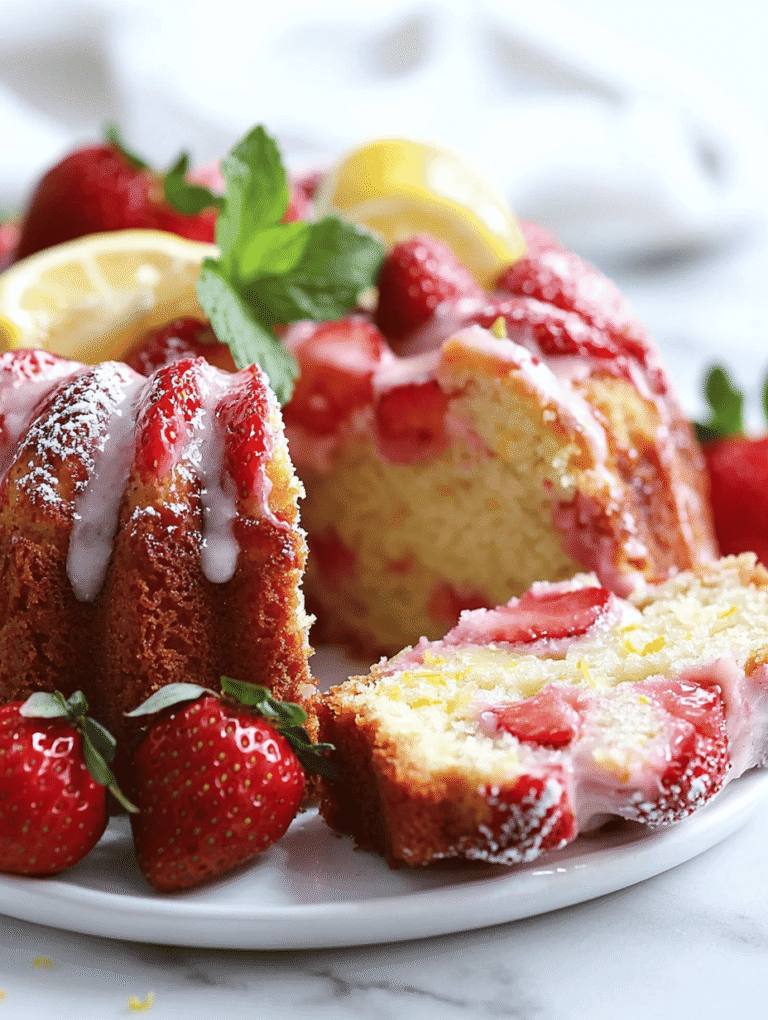Sun-Kissed Lemon Strawberry Yogurt Pound Cake: A Nostalgic Summer Revival