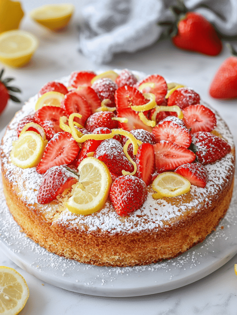 Sun-Kissed Strawberry Lemon Cake: A Refreshing Take on a Classic