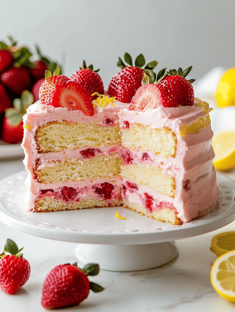 Sun-Kissed Strawberry Lemonade Cake: A Summer’s Secret Recipe