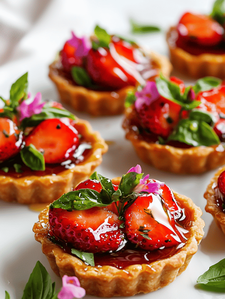 Wildflower Bee-Friendly Mini Strawberry Tarts That Save the Bees