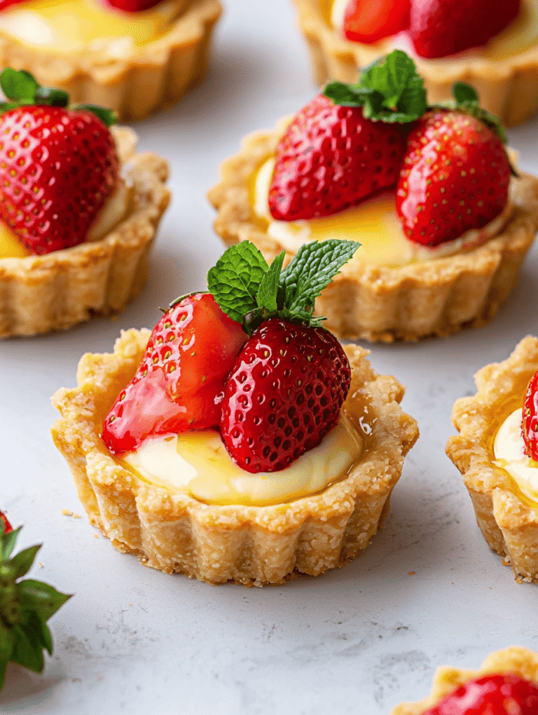 Sweet Symmetry: Strawberry Mascarpone Tartlets with a Zesty Lemon Curd Twist