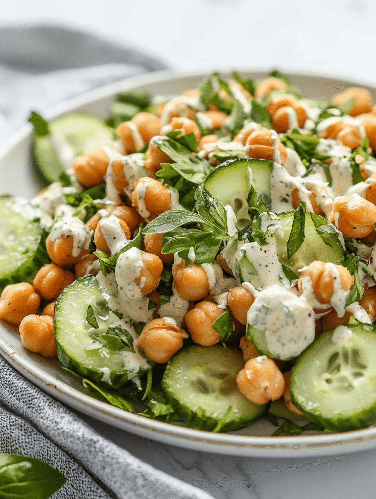 Crispy Cucumber Chickpea Ranch Salad: The Unexpected Crunch You Need