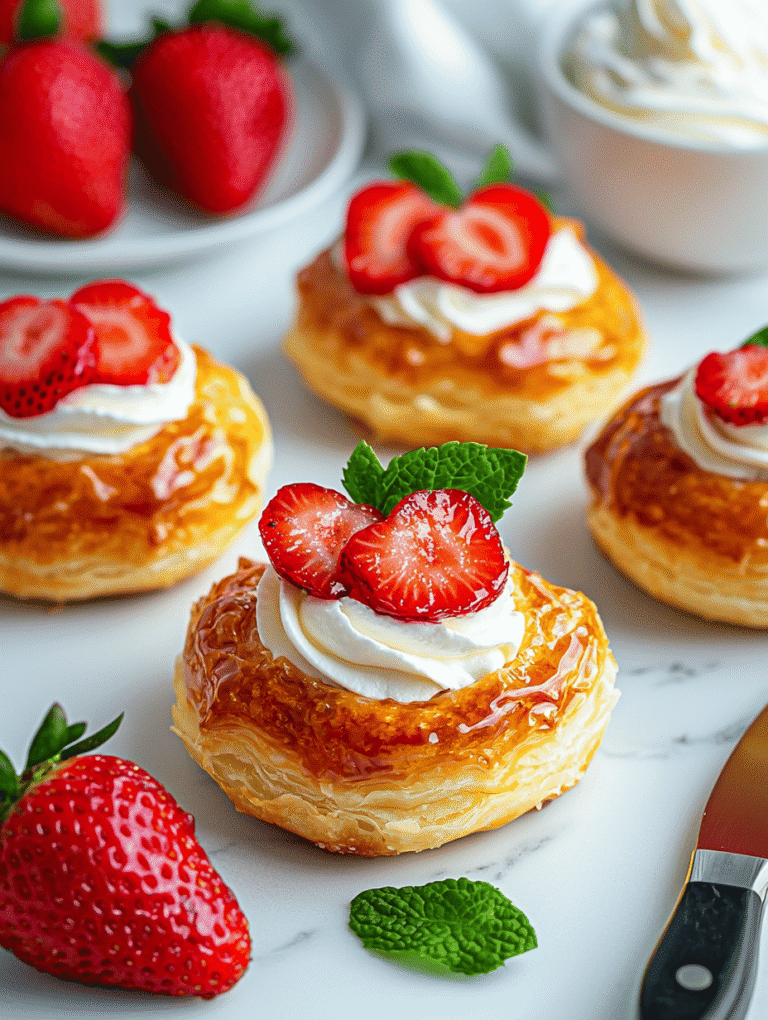 Morning Sunlight Meets Pastry: Strawberry Cream Cheese Bliss