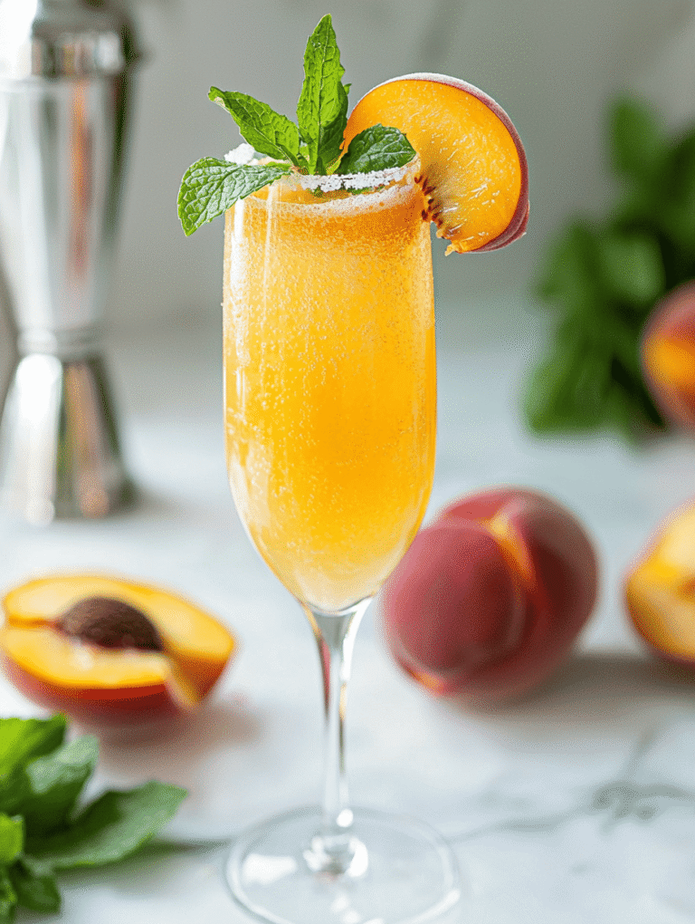 A Summer Rendezvous: The Art of Peach Bellini and Vintage Charm