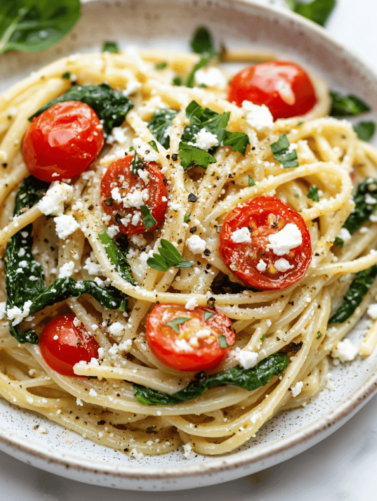 Creamy Feta, Tomato & Spinach Pasta You Didn’t See Coming