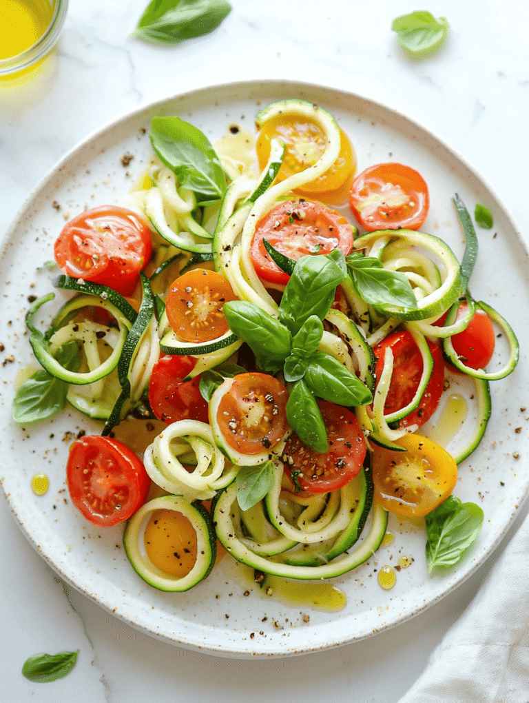 Summer’s Secret: Tomato Zucchini Pasta with a Twist of Basil Dream