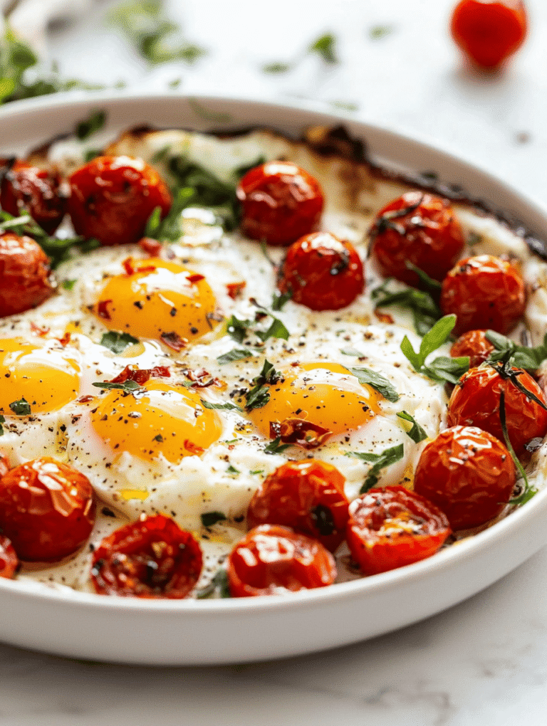 The Surprising Magic of Baked Feta Eggs with Roasted Tomatoes