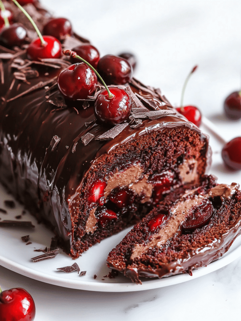 Decadent Chocolate Cake Roll with a Hidden Cherry Surprise