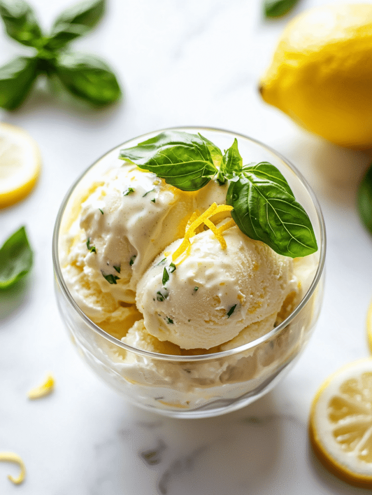Lemon Basil No Churn Ice Cream: A Bright Twist on Summer Classics