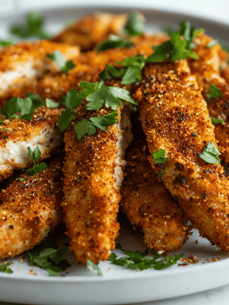 Crunchy Chicken Strips with a Secret Spice Twist