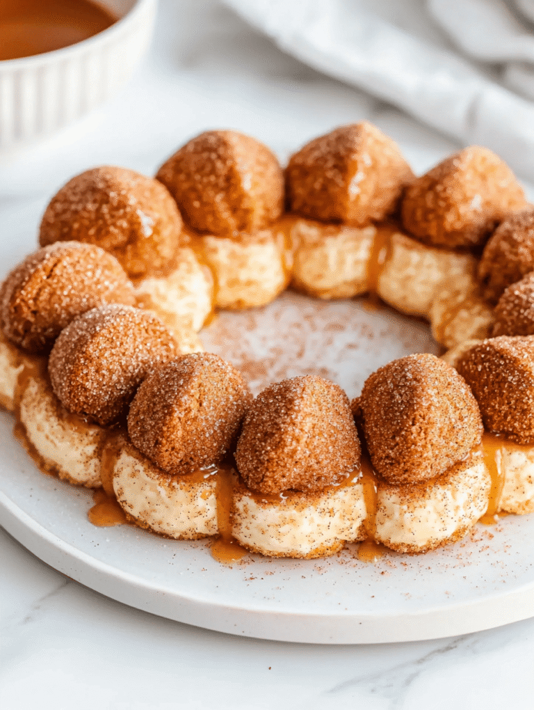 The Cozy Art of Combining Two Classics: Snickerdoodle Cheesecake in a Crescent Wreath