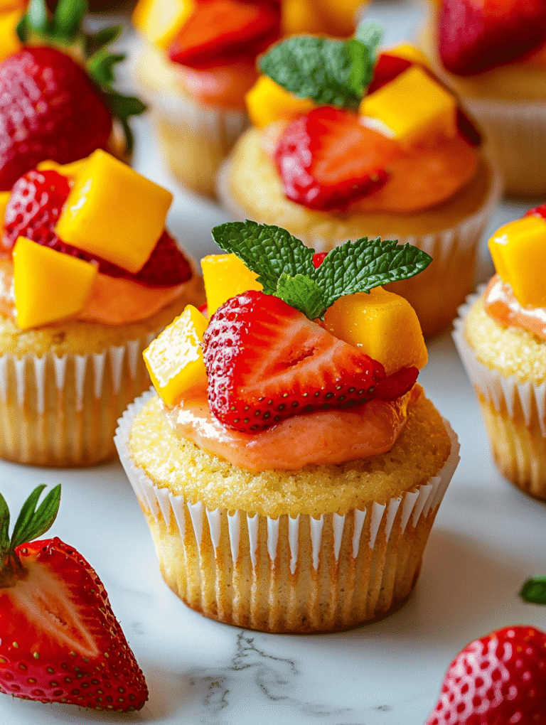 Sun-Kissed Summer Cupcakes: Strawberry Mango Margarita Magic