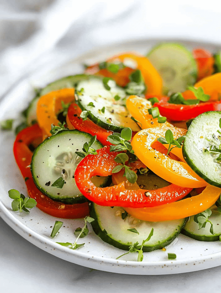 Vibrant Sweet Pepper and Cucumber Salad: A Refreshing Pickle-Inspired Twist