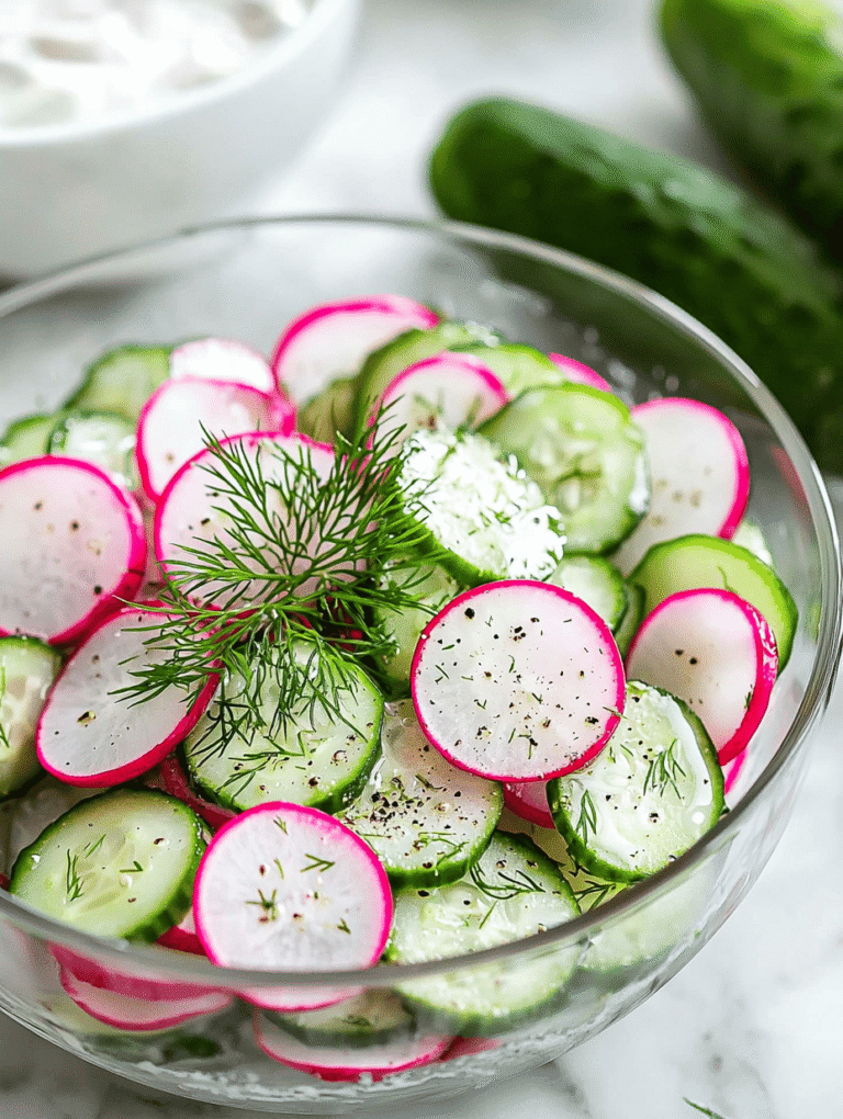 Cool Precision: The Art of Balancing Flavors in Creamy Cucumber Radish Salad