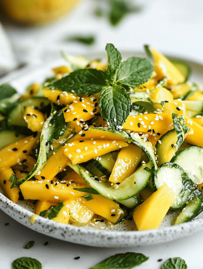Tropical Cucumber Mango Slaw: A Refreshing Escape from the Ordinary