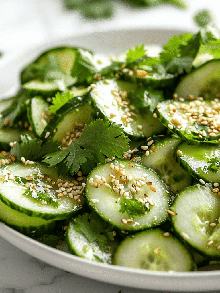 Unconventional Thai Cucumber Salad: A Burst of Summer Flavors with Sesame Ginger Dressing
