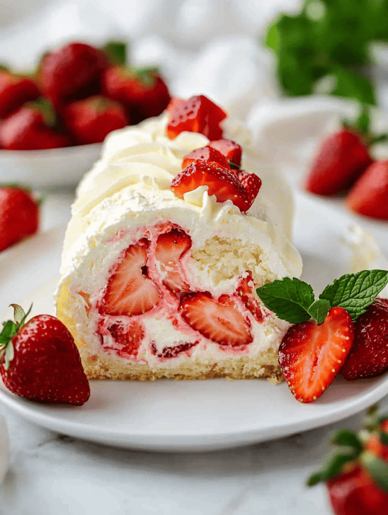 Sweet Nostalgia Twist: Strawberry Shortcake Cheesecake Dessert Roll