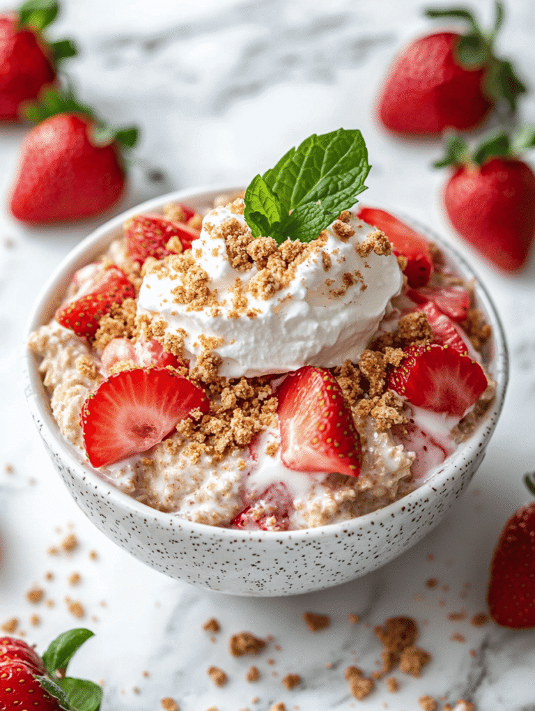 Morning Wake-Up Call: Strawberry Cheesecake Overnight Oats with a Twist