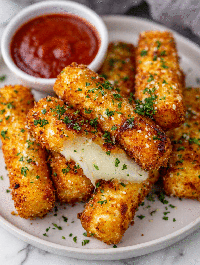 Baked Mozzarella Sticks Recipe