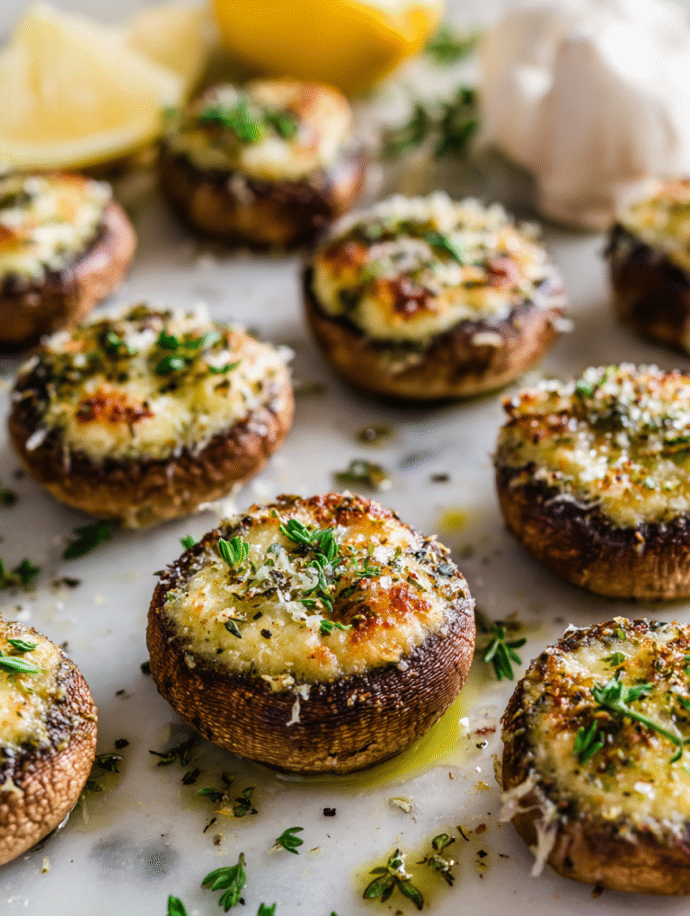Baked Mushroom Caps Recipe